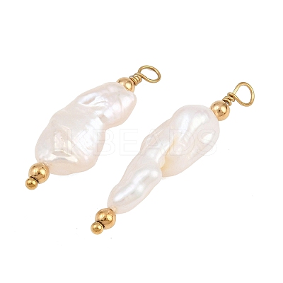 Natural Baroque Keshi Pearl Pendants PA-CBA0A45-05G-1