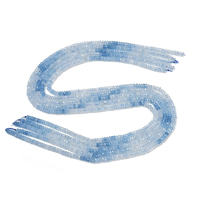 Natural Aquamarine Beads Strands LS-G-P553-F10-02-1