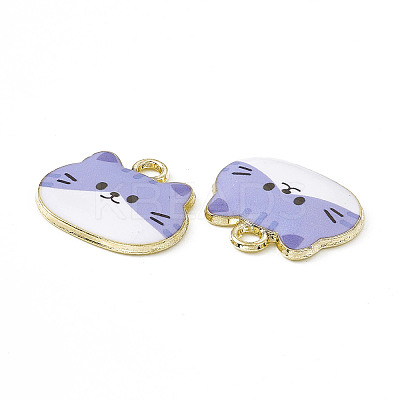 Painted Alloy Pendants PALLOY-P288-02G-1