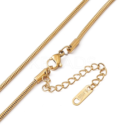 Synthetic Turquoise Pendant Necklace with 304 Stainless Steel Round Snake Chains LS-NJEW-P269-07B-G-1