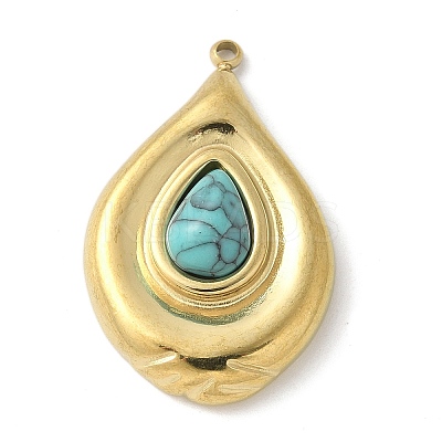 Synthetic Turquoise Pendants STAS-L277-12G-04-1