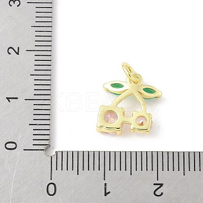 Brass Micro Pave Cubic Zirconia Pendants KK-Z101-06G-1