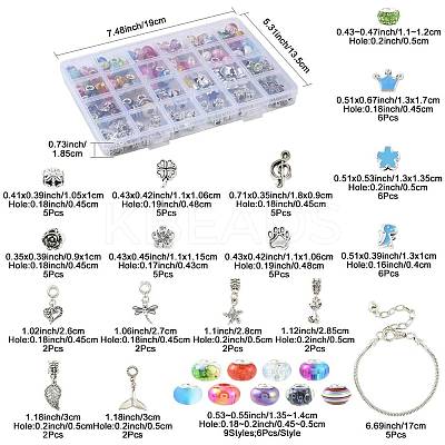 DIY Brass European Style Bracelet Making Kits DIY-FS0010-09-1