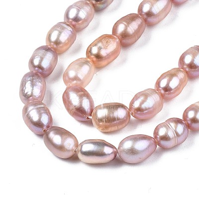 Natural Cultured Freshwater Pearl Beads Strands PEAR-N012-06A-1