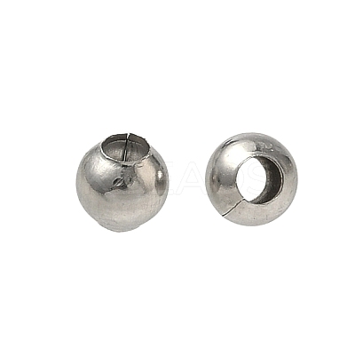 Tarnish Resistant Round 316 Surgical Stainless Steel Spacer Beads STAS-N032-02-4mm-1