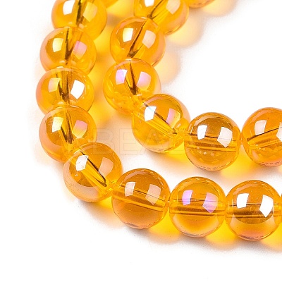 Electroplate Transparent Glass Beads Strands GLAA-T032-T8mm-AB11-1