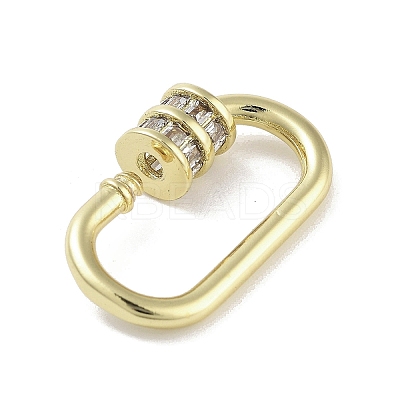 Brass Micro Pave Cubic Zirconia Keychain Rings KK-M293-50G-1
