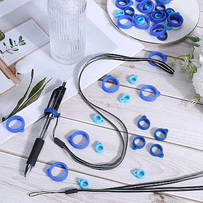 5Pcs Rubber Lanyard Straps DIY-GF0008-24-1