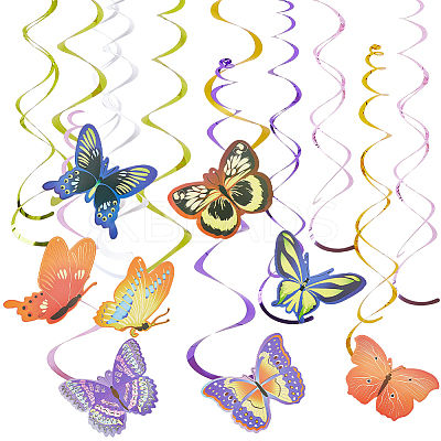 Butterfly Theme PVC Spiral Ornament DIY-WH20007-29-1