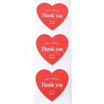 500Pcs Heart with Thank You Roll Stickers X-DIY-U008-01D-1