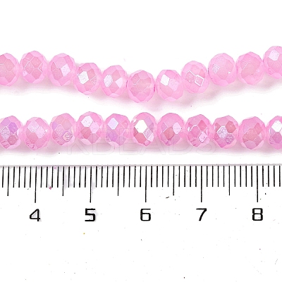 Baking Electroplate Glass Beads Strands DGLA-A039-J6MM-B18-1
