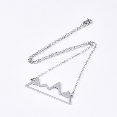 Non-Tarnish 201 Stainless Steel Pendant Necklaces NJEW-T009-JN104-1-40-1