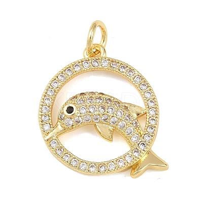Brass Micro Pave Cubic Zirconia Pendants LS-KK-H525-01A-G-1