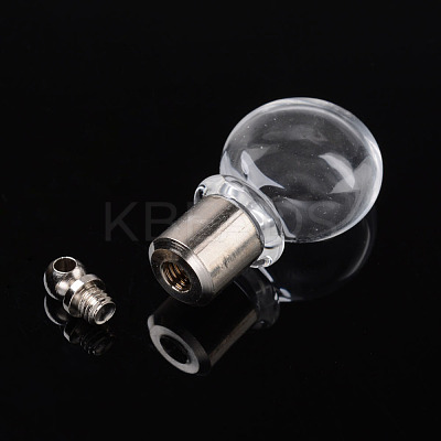 Round Transparent Glass Wishing Pendants LS-GLAA-I034-04-1