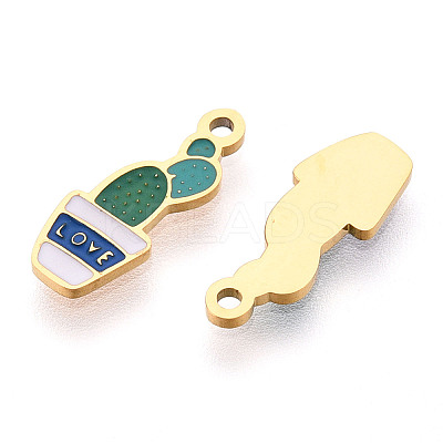 304 Stainless Steel Enamel Charms STAS-T065-62G-02-1