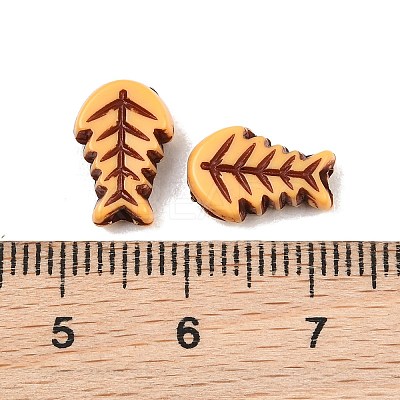 Opaque Acrylic Imitation Wood Beads AC-CBAB80E-01F-1