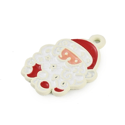 Christmas Theme Spray Painted Alloy Enamel Pendants ENAM-Z020-01G-1