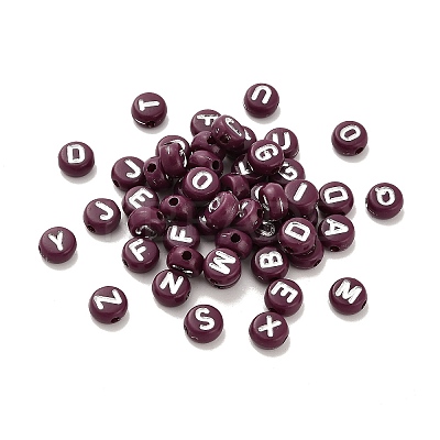 Opaque Acrylic Beads OACR-H046-02F-1