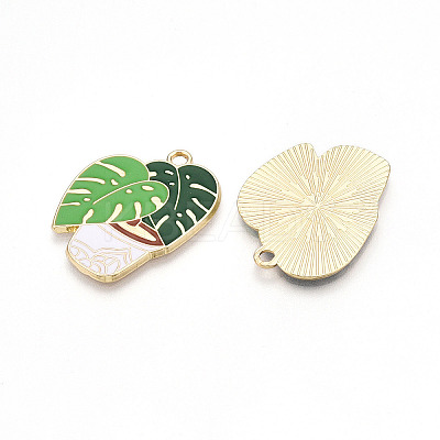 Alloy Enamel Pendants FIND-I014-07LG-1