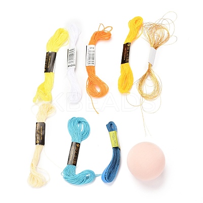 DIY Embroidery Temari Ball Keychain Kits DIY-I064-A06-1