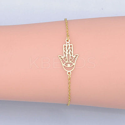 201 Stainless Steel Link Bracelets BJEW-T011-JN495-2-1
