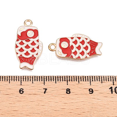 Light Gold Plated Alloy Enamel Pendants PALLOY-N176-27D-RS-1