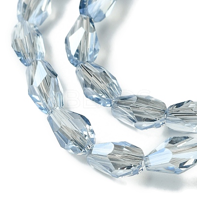 Transparent Electroplate Glass Beads Strands X-GLAA-K064-03B-PL02-1