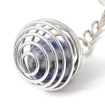 Natural & Synthetic Gemstone Keychain KEYC-E035-01P-1