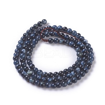 Natural Tiger Eye Beads Strands G-P428-01A-4mm-1