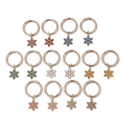 Christmas Alloy Enamel Shoe Charms HJEW-JM01093-1