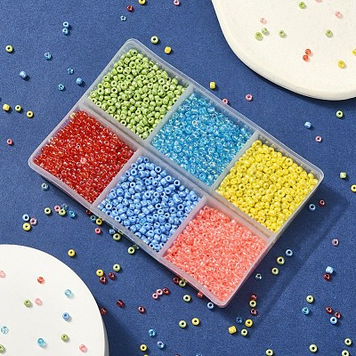 4302Pcs 6 Style 12/0 Round Glass Seed Beads SEED-YW0001-89-1