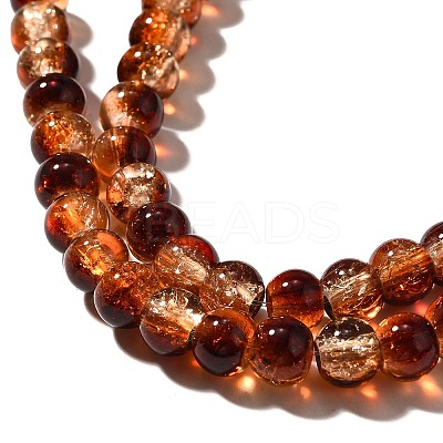 Crackle Glass Beads Strands CCG-C002-6mm-01-1