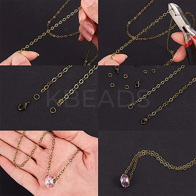 DIY 10M Brass Cable Chains DIY-SC0017-80-1
