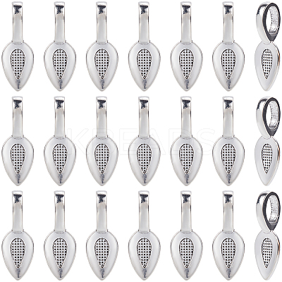 150Pcs Tibetan Style Alloy Glun-on Flat Pad Bails for Pendants Making TIBEP-SC0002-77-1