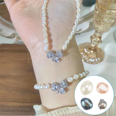 60pcs 4 Style Natural Cultured Freshwater Pearl Beads PEAR-WR0001-05-1