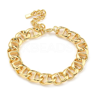 Ion Plating(IP) 304 Stainless Steel Twisted Chain Bracelets for Women BJEW-A017-02G-1