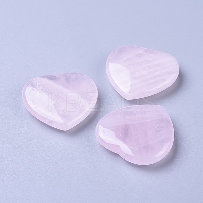 Natural Rose Quartz Heart Love Stone G-I257-01-1
