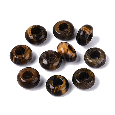 Natural Tiger Eye European Beads G-N359-17A-01-1