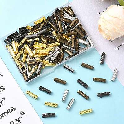 200Pcs 4 Colors Column Alloy Shoelace Buckle Connectors FIND-SP0004-68B-1