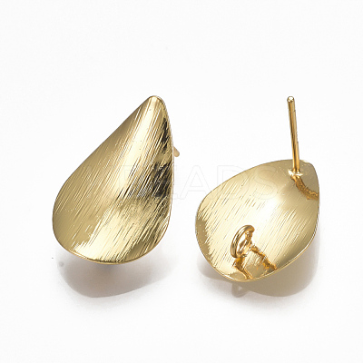 Brass Stud Earring Findings KK-S348-353-1