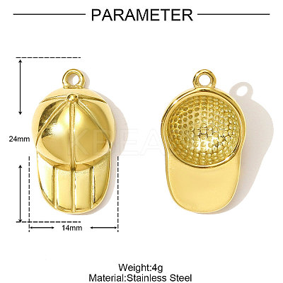 304 Stainless Steel Pendants STAS-OY001-31G-1