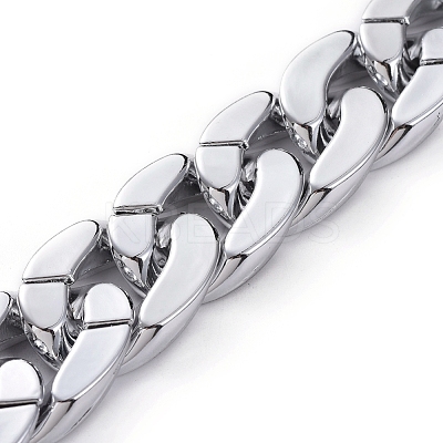 Handmade Plastic Curb Chains AJEW-JB00525-03-1