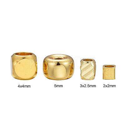 60Pcs 4 Style Brass Spacer Beads Set KK-LS0001-09G-1