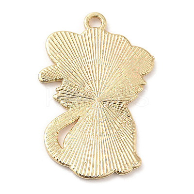 Light Gold Plated Alloy Enamel Pendants ENAM-L041-01D-1