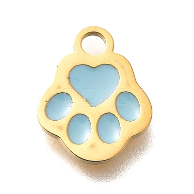 304 Stainless Steel Enamel Charms STAS-L022-466G-03-1