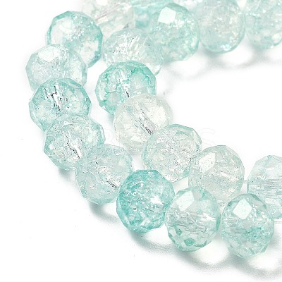 Transparent Crackle Glass Beads Strands CCG-L050-01A-07-1