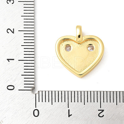 Brass Micro Pave Cubic Zirconia Pendants KK-U053-07G-1