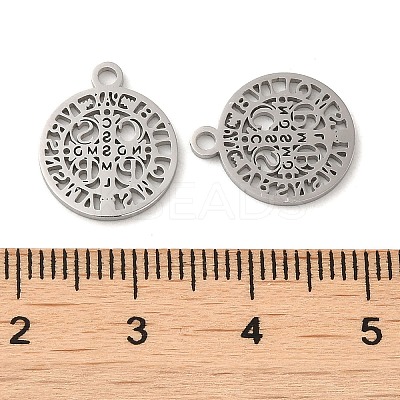 Non-Tarnish 304 Stainless Steel Charms STAS-J042-12P-1