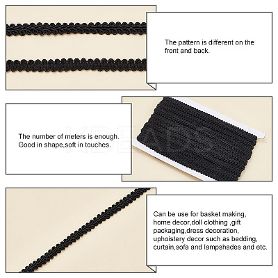 Polyester Braided Lace Trim OCOR-WH0060-45B-1