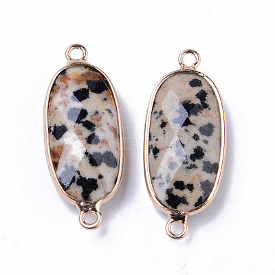 Natural Dalmatian Jasper Links Connectors G-R472-03F-1